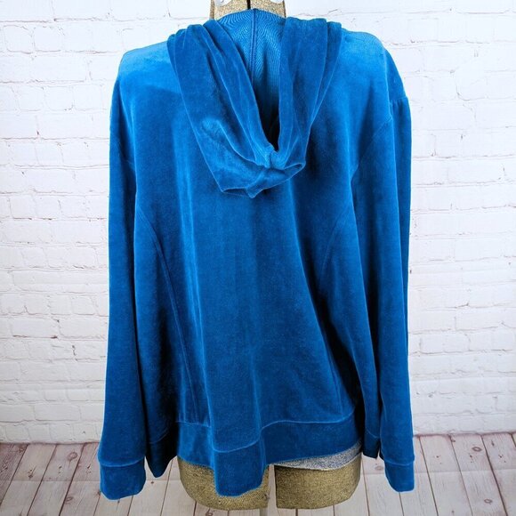 NEW Just My Size Blue Velvet Activewear Jacket 2X - Picture 5 of 7